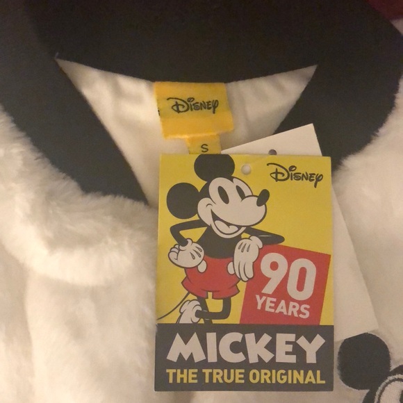 NWT DISNEY Mickey Mouse faux fur open cardigan-S - Picture 2 of 6